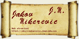Jakov Mikerević vizit kartica